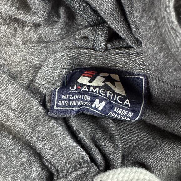 J AMERICA Lightweight Sweatshirt Hoodie Womens Gray Pullover Kangaroo Pocket M - Picture 3 of 6